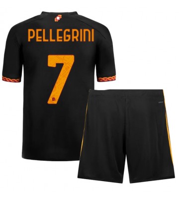 AS Roma Lorenzo Pellegrini #7 Koszulka Trzecich Dziecięca 2023-24 Krótki Rękaw (+ Krótkie spodenki)